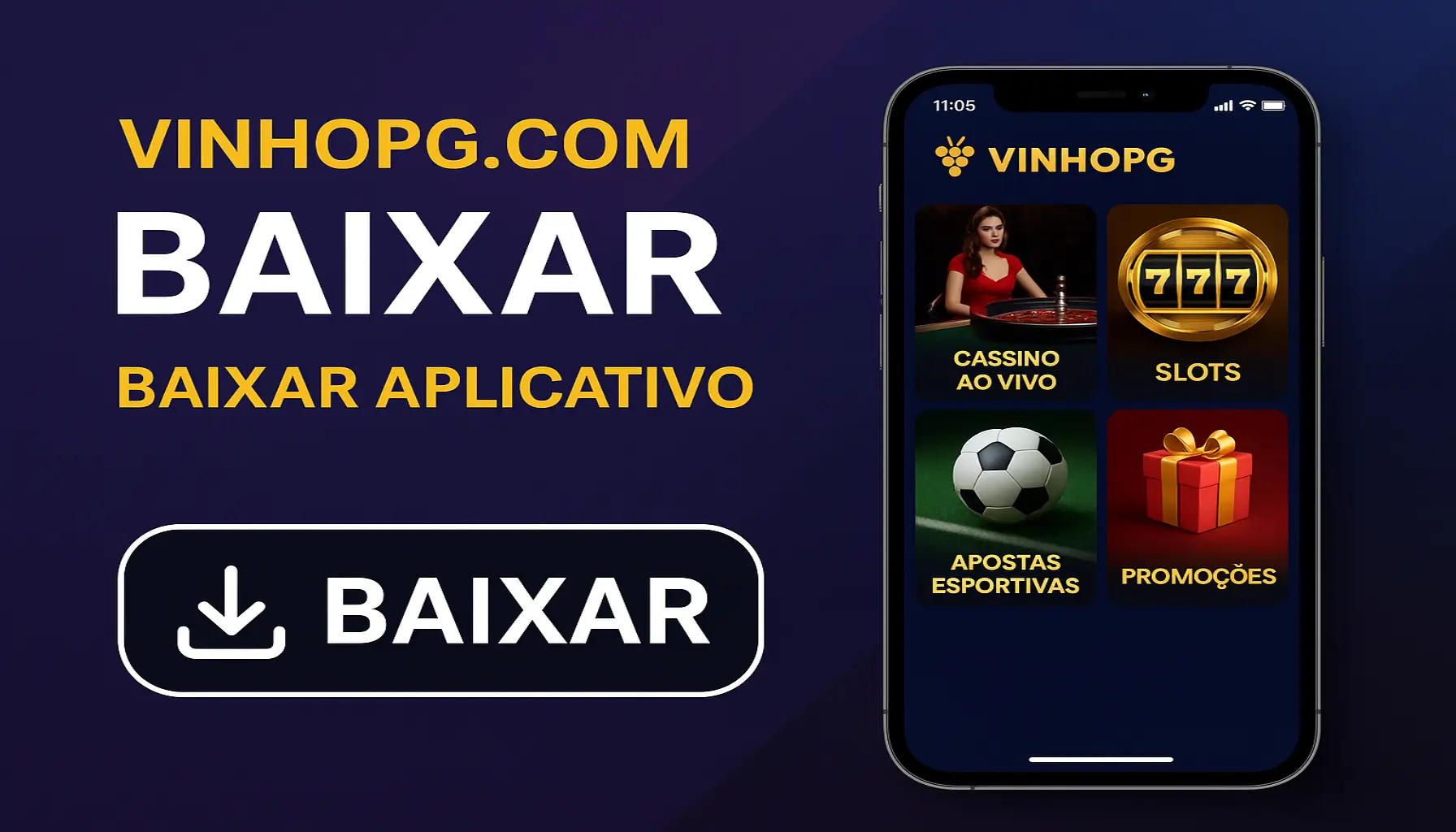 Baixar o VINHOPG.COM Cassino App